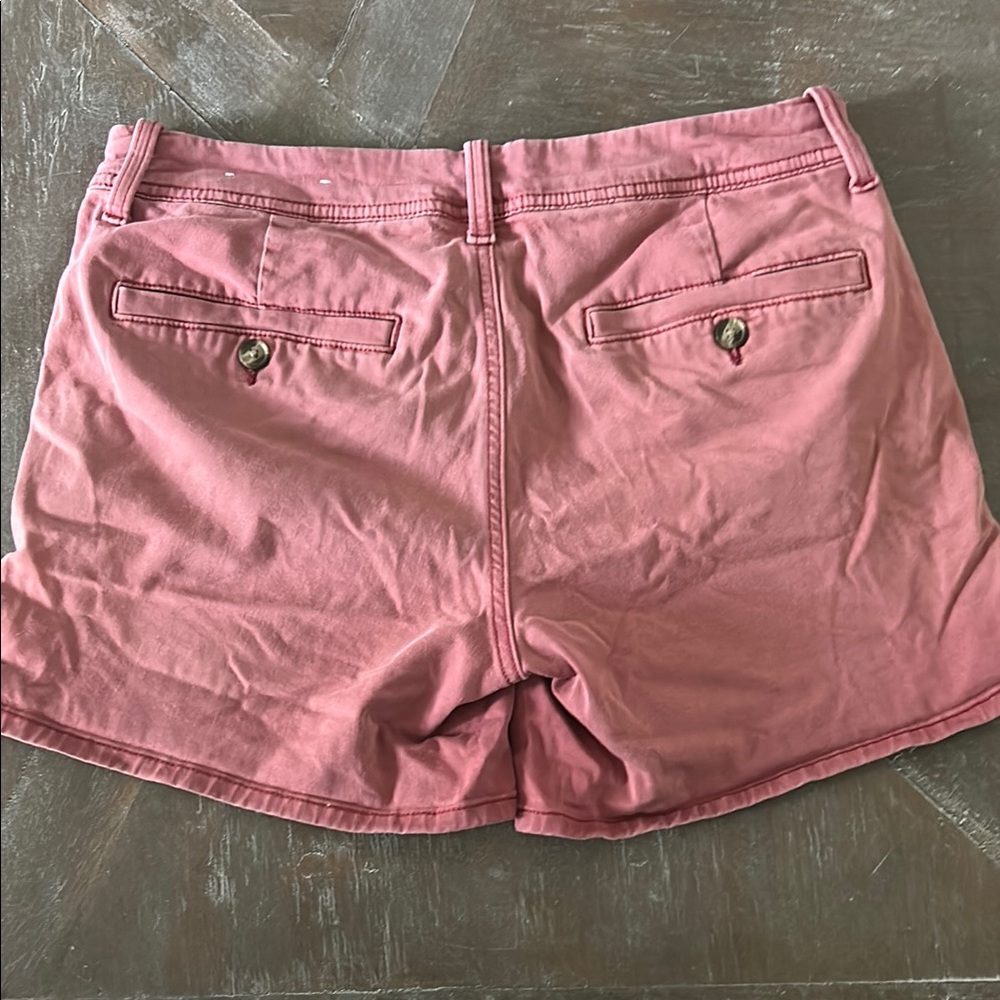American Eagle Outfitters Pink Bermuda Shorts Cotton Blend - Picture 2 of 6